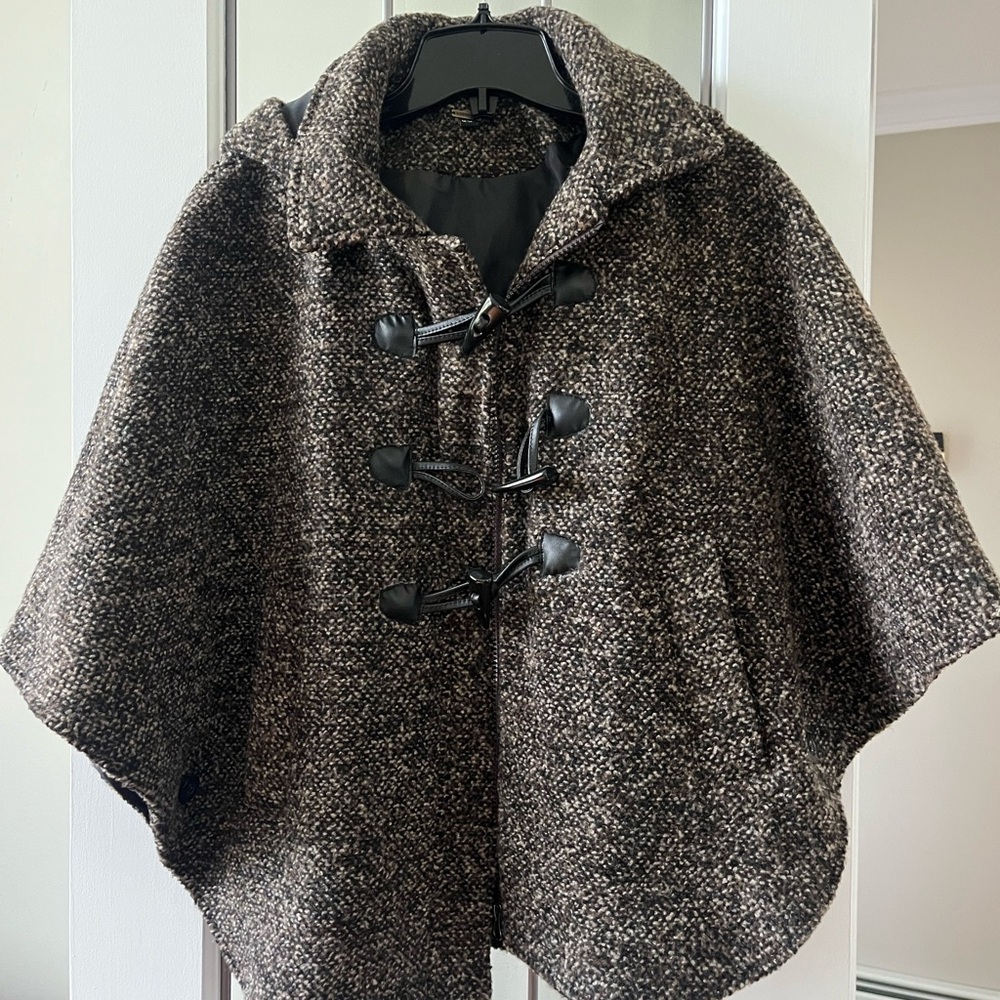 kismet Black and Brown Tweed Coat